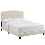 Amelia Queen Upholstered Fabric Bed MOD-5840-BEI