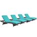 Convene Chaise Outdoor Patio Set of 4 EEI-2429-EXP-TRQ-SET