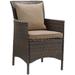 Conduit Outdoor Patio Wicker Rattan Dining Armchair EEI-2801-BRN-MOC