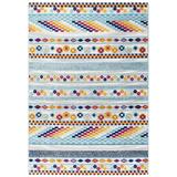 Reflect Cadhla Vintage Abstract Geometric Lattice 8x10 Indoor and Outdoor Area Rug R-1182A-810