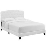 Amelia Queen Upholstered Fabric Bed MOD-5840-WHI
