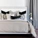 Eastern Accents Liam Duvet Cover Set Microfiber in Black/Gray/White | Super Queen Duvet Cover + 4 Shams + 1 Throw Pillow | Wayfair 7W-BD1-008