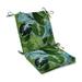 Bay Isle Home™ Lush Leaf Jungle Indoor/Outdoor Dining Chair Cushion Polyester in Green | 3 H x 18 W x 36.5 D in | Wayfair