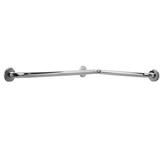 CSI Bathware L-Shaped Horizontal Angled Bathroom Safety 48" Grab Bar Metal in Gray | 3 H x 48 W x 1.25 D in | Wayfair BAR-HA2448-TW-125-PO