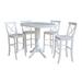 August Grove® Sublett 4 - Person Bar Height Solid Wood Dining Set Wood in White | 42.1 H in | Wayfair 94A99F60FB124E0DA948CEAC8A08D8E5