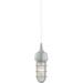 Breakwater Bay Hough Mini 1-Light Outdoor Pendant Glass/Metal in Gray | 12.75 H x 4.25 W x 4.25 D in | Wayfair C492D4729F56469A9B02FC6B3562998F