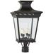 Visual Comfort Signature Collection Chapman & Myers Elsinore 27 Inch Tall 4 Light Outdoor Post Lamp - CHO 7055BLK-CG