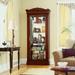 Darby Home Co Brickhouse Embassy Curio Cabinet Wood/Glass in Brown/Red | 84.75 H x 36.75 W x 14.5 D in | Wayfair F6BA451DF1D84724A855A2D08BDCC3FD