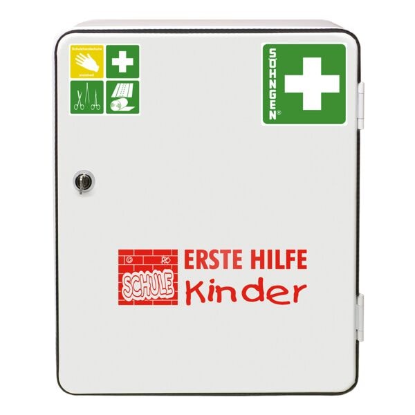 ALUDERM Verbandschrank »Schule« mit Füllung weiß, 30.2x36.2x14 cm