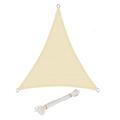 WOLTU Sun Shade Sail Breathable HDPE Sunscreen Awning Canopy for Outdoor Garden Patio Yard Party UV Block - Triangle, 5x7x7m, Cream, GZS1188cm16