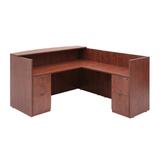 Legacy Double Full Pedestal Reception Desk in Cherry - Regency LRDRT2FPCH