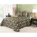 August Grove® Sutphin Oversized Single Bedspread Polyester/Polyfill/Cotton in Black/Green | Twin | Wayfair A7FE211C4F9E43CAB1503A3DD75E30B1