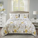 Adalia Quilt Yellow/Gray 3Pc Set King - Lush Decor 16T003747