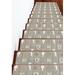 White 0.4 x 9 W in Stair Treads - World Menagerie Knipe Trellis Vibrant & Soft Non -Slip Indoor 9" x 28" Stair Tread | 0.4 H x 9 W in | Wayfair