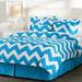 Ebern Designs Lattin 7 Piece Chevron Reversible Comforter Set Microfiber, Polyester in Blue | Full | Wayfair C237810D640040EEA3A4B79E7534DEDA