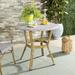 Sidford Rattan Bistro Table in Grey/White - Safavieh PAT4012B