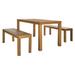 Dario 3 Piece Dining Set w/ 59-Inch L Table & 2 Backless Benches in Natural - Safavieh PAT7029A