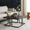 Amalya Modern Mid Century Wood Coffee Table in Dark Grey/Black - Safavieh FOX4253A