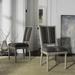 Buchanan 19''H French Brasserie Linen Rect Side Chair in Grey/Beige/Rustic Grey (Set of 2) - Safavieh FOX6229M-SET2