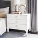 Lorna 3 Drawer Contemporary Night Stand in White - Safavieh FOX6232C