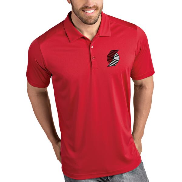 mens-antigua-red-portland-trail-blazers-tribute-polo/