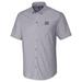 Men's Cutter & Buck Charcoal Mississippi State Bulldogs Stretch Oxford Button-Down Short Sleeve Shirt