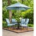 Darby Home Co Bozarth Square 4 - Person 42" Long Outdoor Dining Set w/ Cushions Metal | Wayfair 0515C75C995F4ACBA7D78B1C00E11480