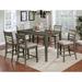 Gracie Oaks Raby 7 - Piece Counter Height Dining Set Wood/Upholstered in Gray | 36 H in | Wayfair 1F7F2266FC854304A38A6FDA9F6A91C3