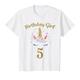 Kinder Geburtstagsshirt 5 Jahre Mädchen Einhorn T-Shirt
