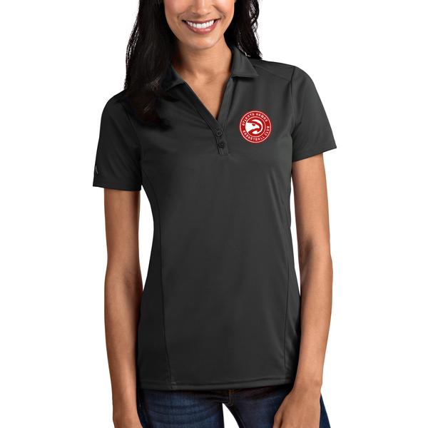 womens-antigua-charcoal-atlanta-hawks-tribute-polo/