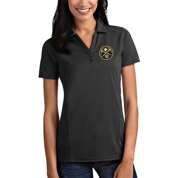 womens-antigua-charcoal-denver-nuggets-tribute-polo/