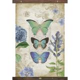 August Grove® Canvas Butterflies Tapestry w/ Hanging Accessories Included, Cotton in White | 36 H x 24 W in | Wayfair