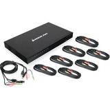 IOGEAR 8-Port USB HDMI KVMP Switch with 8 KVM Cable Sets GCS1808HKITU