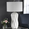 Uttermost Malena 30 1/4" Modern Glazed Glossy White Ceramic Table Lamp