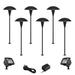 Mushroom Black 10-Piece LED Path and Flood Light Set