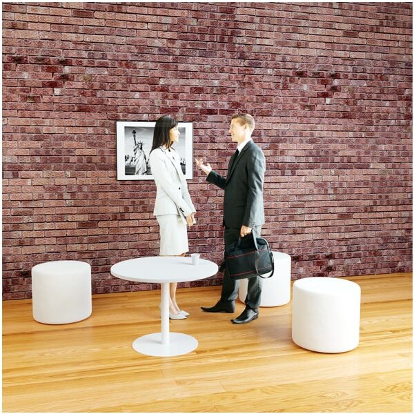 meet Beistelltisch Ø 60 cm braun, 60x60x60 cm