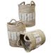 Breakwater Bay Handwoven Seagrass & Raffia 3 Piece Wicker/Rattan Basket Set Seagrass in Brown/White | 19 H x 15 W x 15 D in | Wayfair