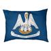 Tucker Murphy Pet™ Catalano Louisiana Flag Outdoor Dog Pillow Polyester in Blue | 14 H x 42.5 W x 32.5 D in | Wayfair