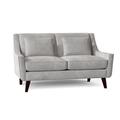 George Oliver Gros 61" Flared Arm Loveseat w/ Reversible Cushions, Leather in Brown/Red | 34 H x 61 W x 36 D in | Wayfair