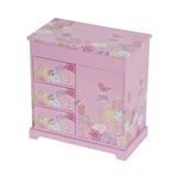 Harriet Bee Poppy Musical Ballerina Jewelry Box Wood/Suede in Brown/Pink | 9.875 H x 8.875 W x 4.875 D in | Wayfair