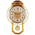 Nclon European Wall clock,Mute silent quiet Creative Living room Bedroom Retro Swing Quartz Wall clock-A 43 * 27cm