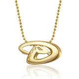 Women's Alex Woo Arizona Diamondbacks 16" Little Logo 14k Yellow Gold Necklace