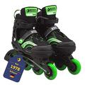 Best Sporting Inline Skates Kinder I Rollschuhe größenverstellbar 30-33 I robuste Inliner für Jugendliche mit Bremse I grün - schwarz I Rollerskates Schuhe Kinder I Inliner mit 4 Rolllen