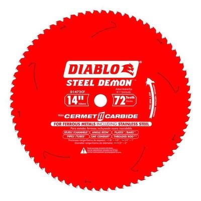 DIABLO D1472CF 14",72-Teeth Circular Saw Blade