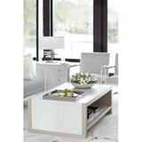 Bernhardt Axiom Sled Coffee Table w/ Storage Wood in Brown/Gray/White | 18 H x 54 W x 31 D in | Wayfair 381021