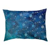 Tucker Murphy Pet™ Byrge Planets Stars Dog Pillow/Classic Metal in Green/Blue/White | 17 H x 50 W x 40 D in | Wayfair