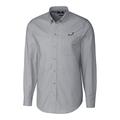 Men's Cutter & Buck Charcoal Philadelphia Eagles Big Tall Stretch Oxford Long Sleeve Woven Button-Down Shirt