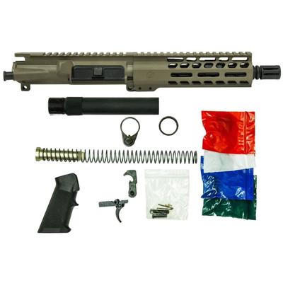 Ghost Firearms Upper Receiver Pistol Lower Parts Kit 5.56mm 7.5in Pistol 4150 Chrome Moly Steel Barrel 1-7 Twist 7in M-LOK Free Float Hand Guard A2