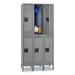 Tennsco Corp. Double Tier Locker Storage Cabinet Stainless Steel in Gray | 78 H x 36 W x 18 D in | Wayfair DTS-121836-3