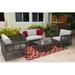 Panama Jack Outdoor 4 Piece Rattan Sunbrella Sofa Set w/ Cushion Synthetic Wicker/All - Weather Wicker/Wicker/Rattan in Gray | Wayfair